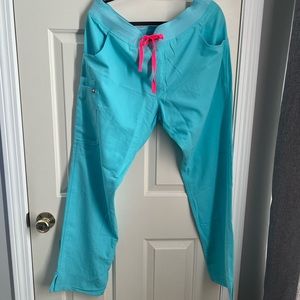 Bright Blue Figs Scrub Pants - XL TALL